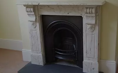 restored marble fireplace