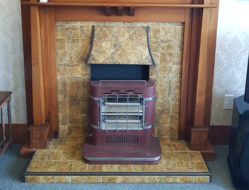 Old Prefabricated Fireplace